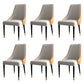 Glam Style Parsons Side Chair Leather Indoor Dining Chair with Wooden Base Orange White 6 Piece Set Clearhalo 'Dining Chairs' 'Dining Tables & Seating' 'dining_chair' 'furn' 'furn_dining_chair' 'Furniture' 'Kitchen & Dining Furniture' 6452891