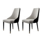 Glam Style Parsons Side Chair Leather Indoor Dining Chair with Wooden Base Black-White 2 Piece Set Clearhalo 'Dining Chairs' 'Dining Tables & Seating' 'dining_chair' 'furn' 'furn_dining_chair' 'Furniture' 'Kitchen & Dining Furniture' 6452897
