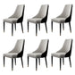 Glam Style Parsons Side Chair Leather Indoor Dining Chair with Wooden Base Black-White 6 Piece Set Clearhalo 'Dining Chairs' 'Dining Tables & Seating' 'dining_chair' 'furn' 'furn_dining_chair' 'Furniture' 'Kitchen & Dining Furniture' 6452900