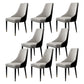 Glam Style Parsons Side Chair Leather Indoor Dining Chair with Wooden Base Black-White 8 Piece Set Clearhalo 'Dining Chairs' 'Dining Tables & Seating' 'dining_chair' 'furn' 'furn_dining_chair' 'Furniture' 'Kitchen & Dining Furniture' 6452902