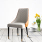 Glam Style Parsons Side Chair Leather Indoor Dining Chair with Wooden Base Clearhalo 'Dining Chairs' 'Dining Tables & Seating' 'dining_chair' 'furn' 'furn_dining_chair' 'Furniture' 'Kitchen & Dining Furniture' 6452904
