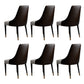 Glam Style Parsons Side Chair Leather Indoor Dining Chair with Wooden Base Coffee-White 6 Piece Set Clearhalo 'Dining Chairs' 'Dining Tables & Seating' 'dining_chair' 'furn' 'furn_dining_chair' 'Furniture' 'Kitchen & Dining Furniture' 6452907