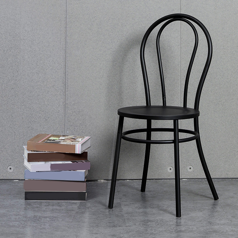 Industriële Windsor rug armloze stoel met metalen eetkamerstoelen