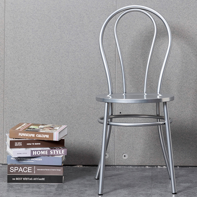 Industriële Windsor rug armloze stoel met metalen eetkamerstoelen