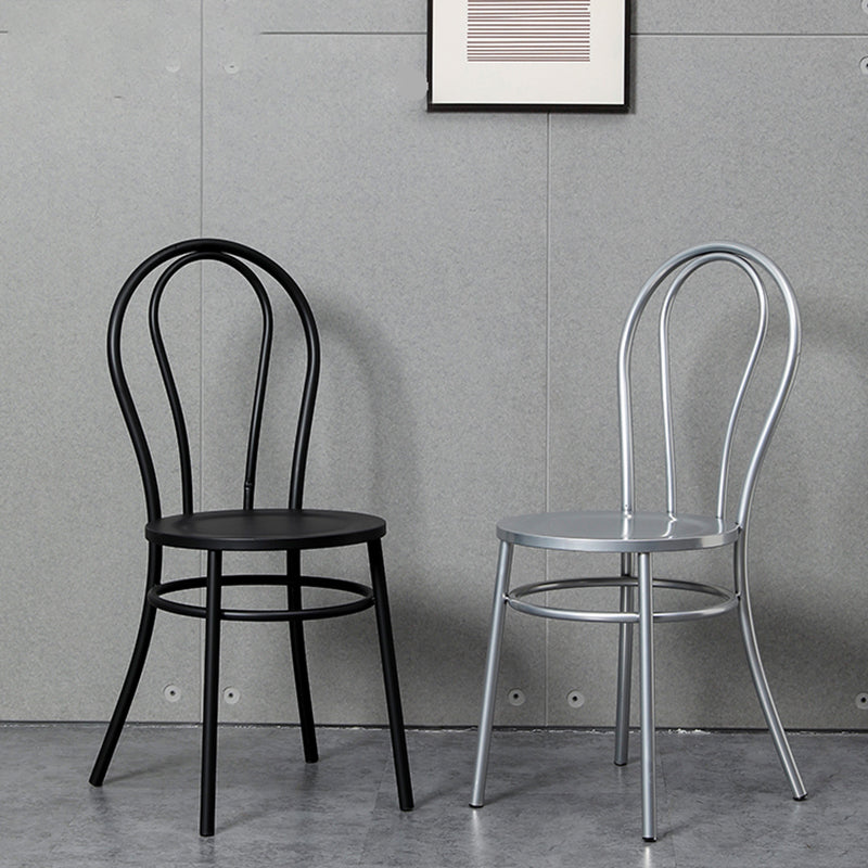 Industriële Windsor rug armloze stoel met metalen eetkamerstoelen