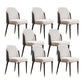 Glam Style Parsons Side Chair Leather Dining Chair with Wooden Legs