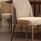 Glam Style Parsons Side Chair Leather Dining Chair with Wooden Legs