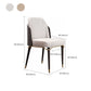 Glam Style Parsons Side Chair Leather Dining Chair with Wooden Legs