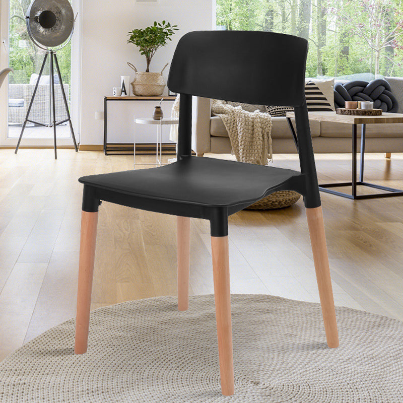 Dining Room Armless Chairs Open Back Solid Wood Legs Chair for Kitchen Clearhalo 'Dining Chairs' 'Dining Tables & Seating' 'dining_chair' 'furn' 'furn_dining_chair' 'Furniture' 'Kitchen & Dining Furniture' 6452974