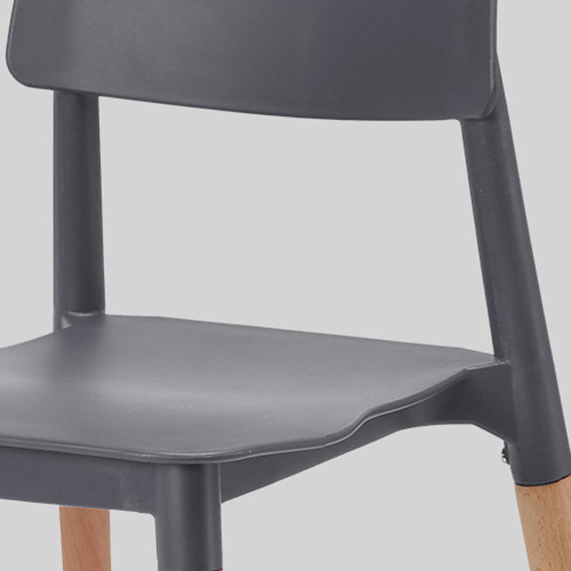 Dining Room Armless Chairs Open Back Solid Wood Legs Chair for Kitchen Clearhalo 'Dining Chairs' 'Dining Tables & Seating' 'dining_chair' 'furn' 'furn_dining_chair' 'Furniture' 'Kitchen & Dining Furniture' 6452981