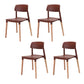 Dining Room Armless Chairs Open Back Solid Wood Legs Chair for Kitchen Brown 4 Piece Set Clearhalo 'Dining Chairs' 'Dining Tables & Seating' 'dining_chair' 'furn' 'furn_dining_chair' 'Furniture' 'Kitchen & Dining Furniture' 6452982
