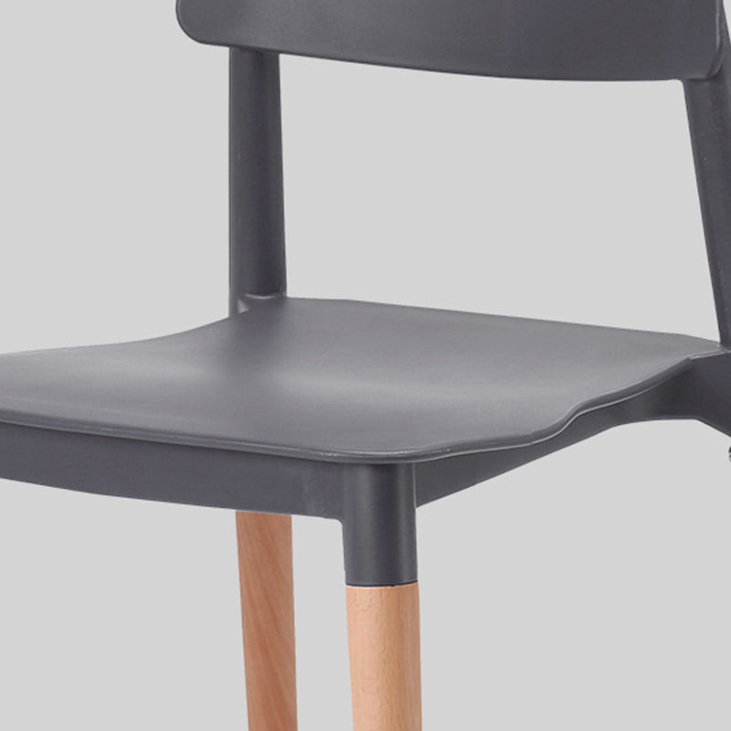 Dining Room Armless Chairs Open Back Solid Wood Legs Chair for Kitchen Clearhalo 'Dining Chairs' 'Dining Tables & Seating' 'dining_chair' 'furn' 'furn_dining_chair' 'Furniture' 'Kitchen & Dining Furniture' 6452985