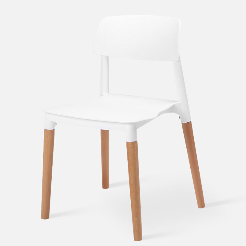 Dining Room Armless Chairs Open Back Solid Wood Legs Chair for Kitchen Clearhalo 'Dining Chairs' 'Dining Tables & Seating' 'dining_chair' 'furn' 'furn_dining_chair' 'Furniture' 'Kitchen & Dining Furniture' 6452990