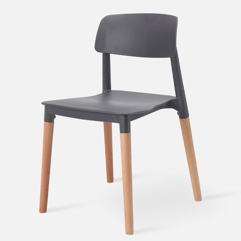 Dining Room Armless Chairs Open Back Solid Wood Legs Chair for Kitchen Clearhalo 'Dining Chairs' 'Dining Tables & Seating' 'dining_chair' 'furn' 'furn_dining_chair' 'Furniture' 'Kitchen & Dining Furniture' 6452994