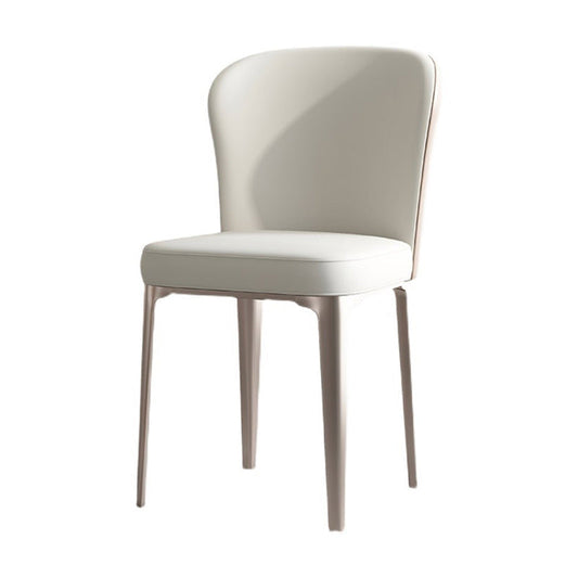 Glam Parsons Side Chair Leather Indoor Dining Chair with Metal Base Clearhalo 'Dining Chairs' 'Dining Tables & Seating' 'dining_chair' 'furn' 'furn_dining_chair' 'Furniture' 'Kitchen & Dining Furniture' 6453029