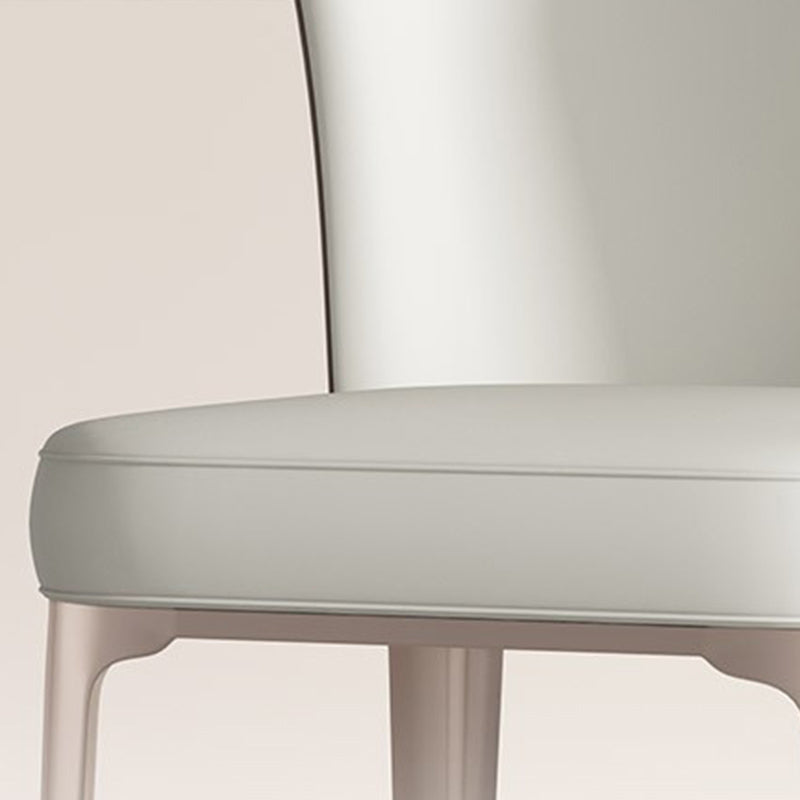 Glam Parsons Side Chair Leather Indoor Dining Chair with Metal Base Clearhalo 'Dining Chairs' 'Dining Tables & Seating' 'dining_chair' 'furn' 'furn_dining_chair' 'Furniture' 'Kitchen & Dining Furniture' 6453030