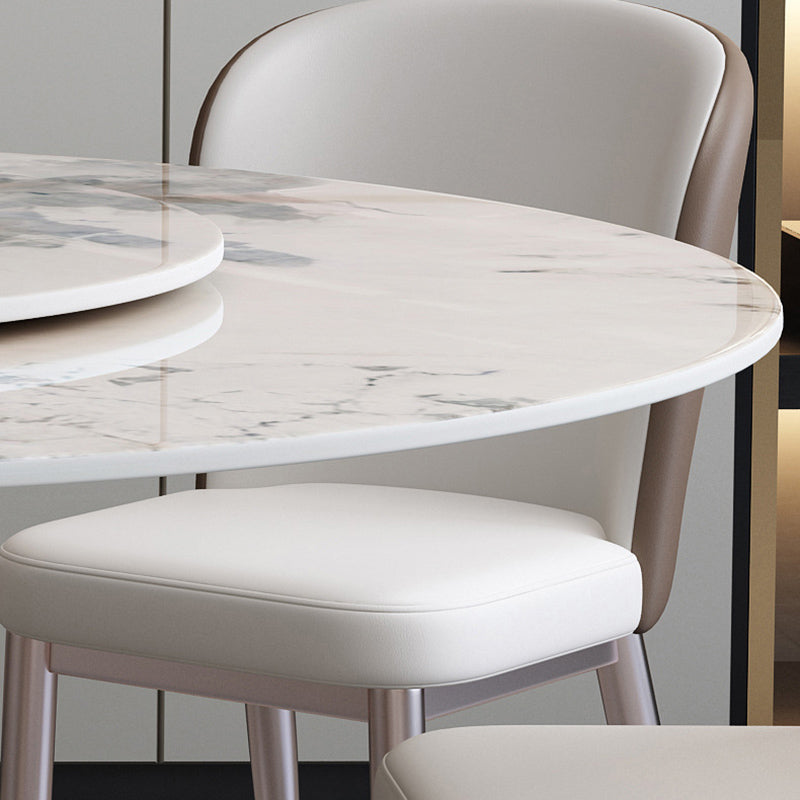 Glam Parsons Side Chair Leather Indoor Dining Chair with Metal Base Clearhalo 'Dining Chairs' 'Dining Tables & Seating' 'dining_chair' 'furn' 'furn_dining_chair' 'Furniture' 'Kitchen & Dining Furniture' 6453033