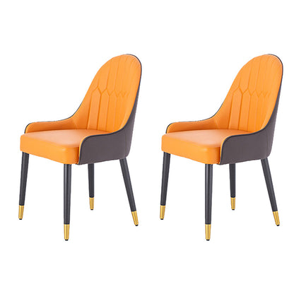 Sedia laterale in pelle glam in pelle sedia da pranzo interno per soggiorno