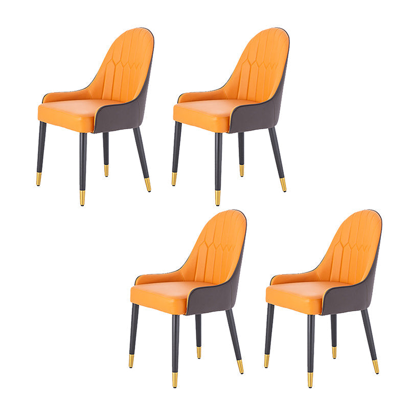 Sedia laterale in pelle glam in pelle sedia da pranzo interno per soggiorno