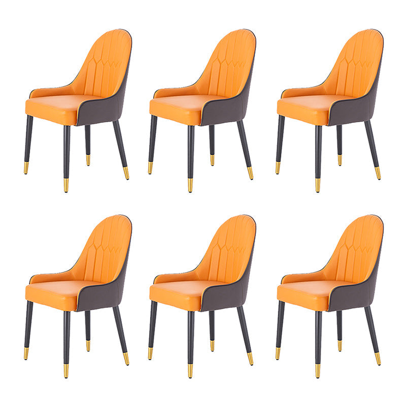 Sedia laterale in pelle glam in pelle sedia da pranzo interno per soggiorno