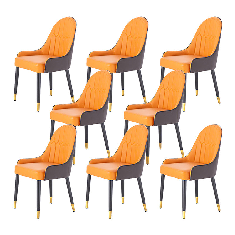 Sedia laterale in pelle glam in pelle sedia da pranzo interno per soggiorno