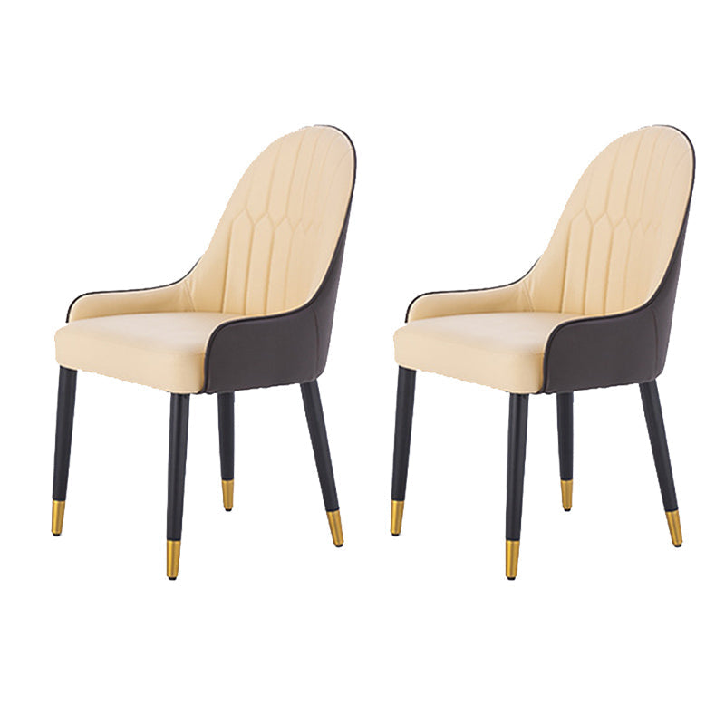 Sedia laterale in pelle glam in pelle sedia da pranzo interno per soggiorno