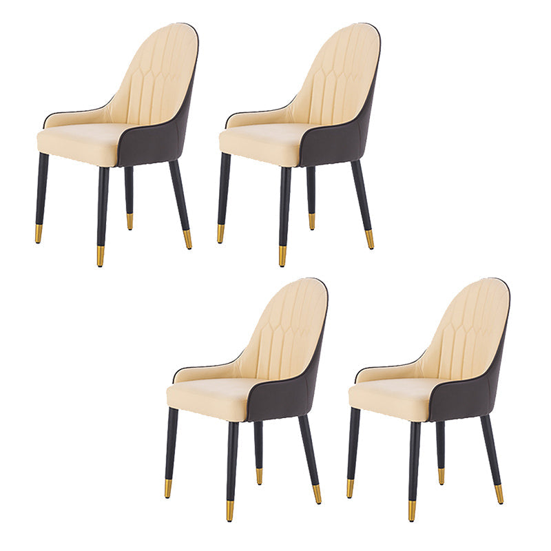 Sedia laterale in pelle glam in pelle sedia da pranzo interno per soggiorno