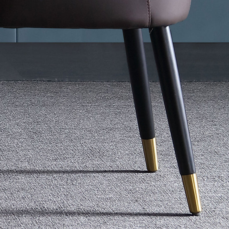 Sedia laterale in pelle glam in pelle sedia da pranzo interno per soggiorno