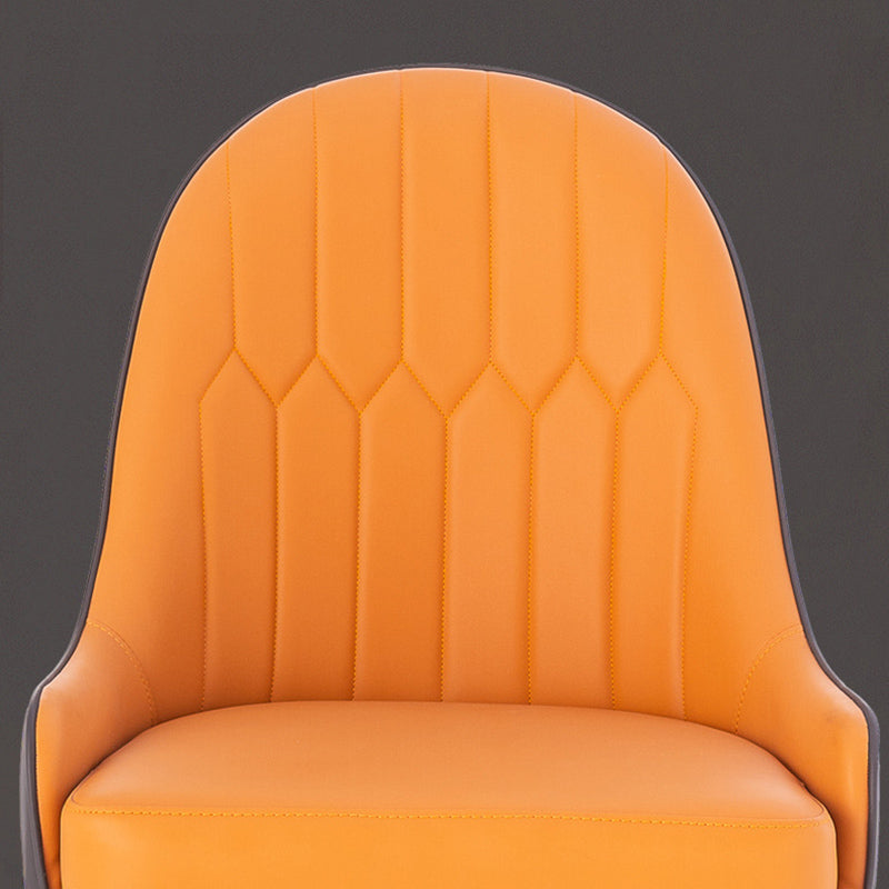 Sedia laterale in pelle glam in pelle sedia da pranzo interno per soggiorno