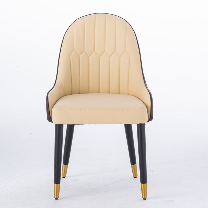 Sedia laterale in pelle glam in pelle sedia da pranzo interno per soggiorno