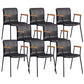 Industrial Metal Chair Dining Room Faux Leather Upholstered Arm Chair Black 8 Piece Set Black Clearhalo 'Dining Chairs' 'Dining Tables & Seating' 'dining_chair' 'furn' 'furn_dining_chair' 'Furniture' 'Kitchen & Dining Furniture' 6453158