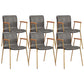 Industrial Metal Chair Dining Room Faux Leather Upholstered Arm Chair Grey 6 Piece Set Gold Clearhalo 'Dining Chairs' 'Dining Tables & Seating' 'dining_chair' 'furn' 'furn_dining_chair' 'Furniture' 'Kitchen & Dining Furniture' 6453189