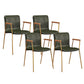 Industrial Metal Chair Dining Room Faux Leather Upholstered Arm Chair Green 4 Piece Set Gold Clearhalo 'Dining Chairs' 'Dining Tables & Seating' 'dining_chair' 'furn' 'furn_dining_chair' 'Furniture' 'Kitchen & Dining Furniture' 6453196