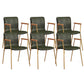 Industrial Metal Chair Dining Room Faux Leather Upholstered Arm Chair Green 6 Piece Set Gold Clearhalo 'Dining Chairs' 'Dining Tables & Seating' 'dining_chair' 'furn' 'furn_dining_chair' 'Furniture' 'Kitchen & Dining Furniture' 6453197