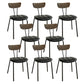 Home Kitchen Industrial Side Chair PU Leather Upholstered Armless Chair