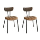 Home Kitchen Industrial Side Chair PU Leather Upholstered Armless Chair