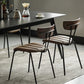 Home Kitchen Industrial Side Chair PU Leather Upholstered Armless Chair