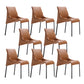 Contemporary Side Chair Leather Armless Dining Chair for Dining Room