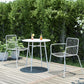 Industrial Patio Dining Chair Slat Back Metal Dining Arm Chairs