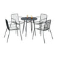 Industrial Patio Dining Chair Slat Back Metal Dining Arm Chairs