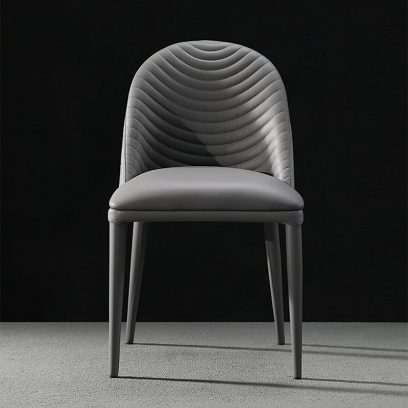 Parsons Side Chair Leather Metal Base Dining Chair for Dining Room Clearhalo 'Dining Chairs' 'Dining Tables & Seating' 'dining_chair' 'furn' 'furn_dining_chair' 'Furniture' 'Kitchen & Dining Furniture' 6453344