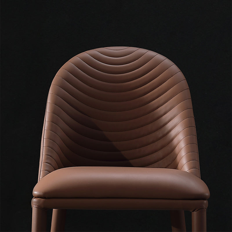 Parsons Side Chair Leather Metal Base Dining Chair for Dining Room Clearhalo 'Dining Chairs' 'Dining Tables & Seating' 'dining_chair' 'furn' 'furn_dining_chair' 'Furniture' 'Kitchen & Dining Furniture' 6453346