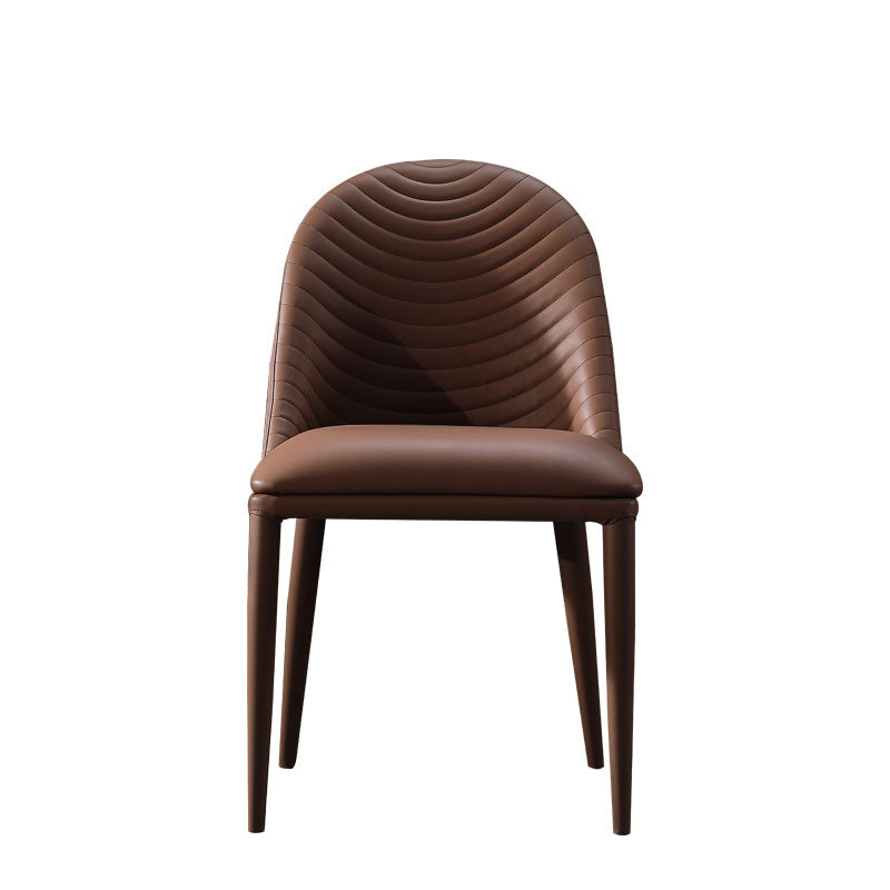 Parsons Side Chair Leather Metal Base Dining Chair for Dining Room Clearhalo 'Dining Chairs' 'Dining Tables & Seating' 'dining_chair' 'furn' 'furn_dining_chair' 'Furniture' 'Kitchen & Dining Furniture' 6453353