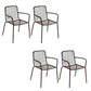 Outdoor Patio Arm Chair Metal Industrial Chairs with Slat Back Black 4 Piece Set Clearhalo 'Dining Chairs' 'Dining Tables & Seating' 'dining_chair' 'furn' 'furn_dining_chair' 'Furniture' 'Kitchen & Dining Furniture' 6453382