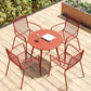 Outdoor Patio Arm Chair Metal Industrial Chairs with Slat Back Clearhalo 'Dining Chairs' 'Dining Tables & Seating' 'dining_chair' 'furn' 'furn_dining_chair' 'Furniture' 'Kitchen & Dining Furniture' 6453384