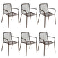 Outdoor Patio Arm Chair Metal Industrial Chairs with Slat Back Black 6 Piece Set Clearhalo 'Dining Chairs' 'Dining Tables & Seating' 'dining_chair' 'furn' 'furn_dining_chair' 'Furniture' 'Kitchen & Dining Furniture' 6453385