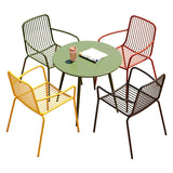 Outdoor Patio Arm Chair Metal Industrial Chairs with Slat Back Clearhalo 'Dining Chairs' 'Dining Tables & Seating' 'dining_chair' 'furn' 'furn_dining_chair' 'Furniture' 'Kitchen & Dining Furniture' 6453388