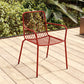 Outdoor Patio Arm Chair Metal Industrial Chairs with Slat Back Red 1 Piece Clearhalo 'Dining Chairs' 'Dining Tables & Seating' 'dining_chair' 'furn' 'furn_dining_chair' 'Furniture' 'Kitchen & Dining Furniture' 6453403