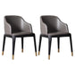 Faux Leather Upholstered Dining Chairs Industrial Solid Back Chair