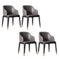 Faux Leather Upholstered Dining Chairs Industrial Solid Back Chair